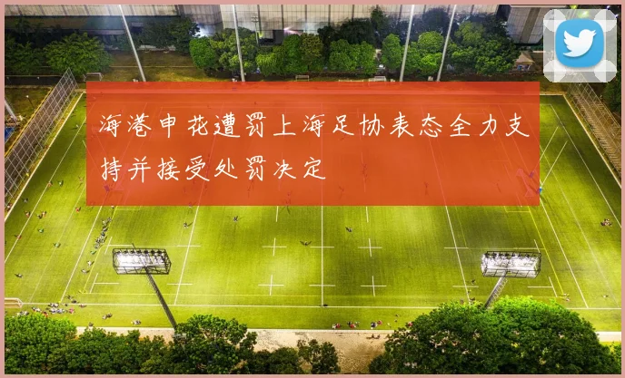 海港申花遭罚上海足协表态全力支持并接受处罚决定